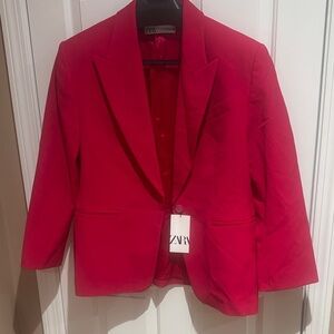 Zara Vibrant Red Jacket Brand New XXL